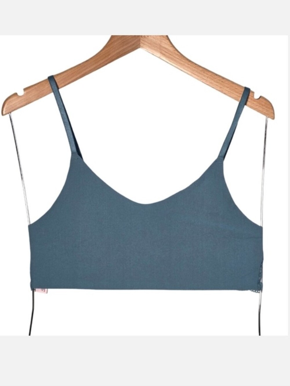 Victoria’s Secret Lace Bralette Teal Blue Wireless Stretch Bra Size Medium NEW